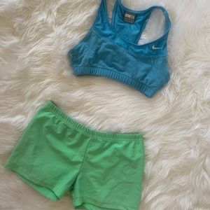 Nike Sports Bra and Spandex Shorts